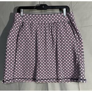 Talbots Pink and Black Patterned Skort
